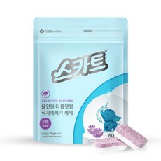 유한킴벌리 스카트 올인원 타블렛 식기세척기 세제 10g x 60개 상큼향 식세기, 1개