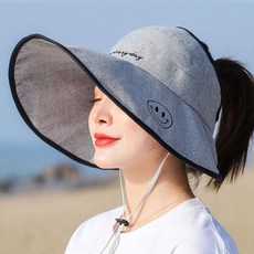 스피소 찬준 여성 린넨 여름 챙모자 비치모자 썸머모자 자외선차단 모자