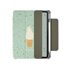 에어 프로 미니 ipad 케이스 아이패드 케이스 태블릿 커버 아이패드 파우치 원래 보호 케이스 쉘 인치 자기 흡입 펜 슬롯 토끼 아이스크림, E, B