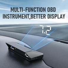 호환용 대시 보드 헤드업 디스플레이 자동 OBD2 HUD 게이지 디지털 속도 보안 경보 수온 터보 압력, 1개, 01 CHINA