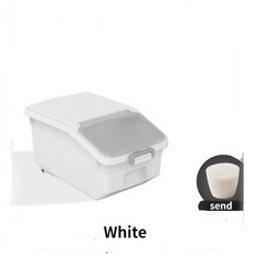 쌀통 주방 컨테이너 항아리 밀가루 저장 밀폐 상자 곡물 애완 동물 개 사료 10kg, 1개