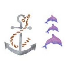 돌고래스텐실도안