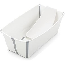 Stokke STOKKE 플렉시바스 번들팩【본체+뉴본 서포트】접을 수 있는 아기 목욕 신생아부터 4세 무렵까지 화이트 7012