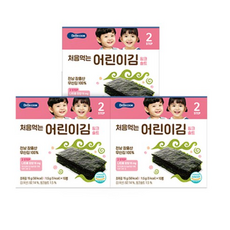 베베쿡 처음 먹는 어린이 김 15g 핑크솔트 3개