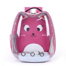강아지고양이 캐리어 이동가방, 핑크 고양이, 1개