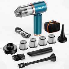 자동차청소 차량청소기 청소기 차량 강력한 청소 SZUK 키보드용 미니청소기 무선청소기 진공 차량용 미니 차량용청소기 휴대용 기계 가정 진공청소기 흡입 핸디청소기 청소기 자동차 무선, 3.Blue 4hapa bag, Blue 4hapa bag