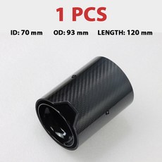 자동차 장식용 탄소 섬유 배기 팁 업그레이드 및 수정 BMW M2 M3 M4 M135i M235i M140i M240i M335i M340i M435i M440i 1PC, 6) Black inlet 70mm