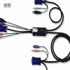 2포트 PS2/USB VGA KVM스위치 오디오 원격포트선택기 CS52A 00002782