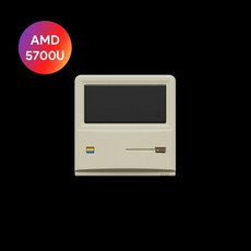 AYANEO 레트로 미니 PC AMD Ryzen 프로세서 5800U/5700U minipc 오피스 게임 1L 메인프레임, 중국 (본토, 독립형 표준, AM01 + 5700U + 베어 본 + 레트로 화이트