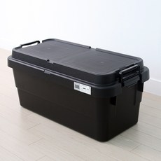 켐포바니 캠핑 박스 수납 테이블 트렁크 정리함 카고 박스 70L, 블랙