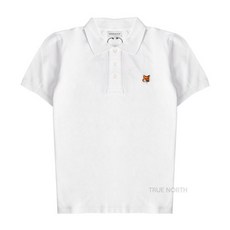 [정품매장] 메종키츠네 남성 캐쥬얼 데일리 반팔티 24SS LM00208KJ7002 P100 폭스 헤드 패치 폴로 반팔 티셔츠 화이트