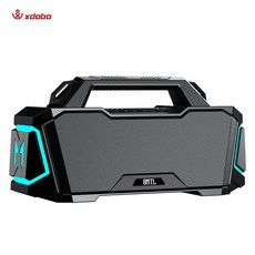 고출력 100W 핸들 RGB 효과 서브우퍼 스피커 XDobo1992 시스템 야외 블루투스 조명 사운드 방수, black