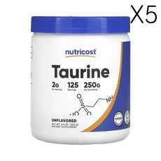뉴트리코스트 타우린 무향 8.9 oz, 250g, 5개