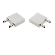 ZLD PC 라디에이터 40mmx40mm 용 2pcs DIY CPU 냉각 블록 라디에이터 액체 쿨러, 40x40x12mm, 은, 알류미늄