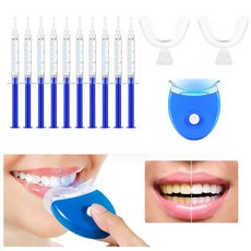 치아 미백 세트 10px3ml 미백 겔+1p치아 미백 기계 탈민 겔 양질 제작 Teeth Whitening