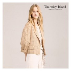 써스데이아일랜드 Thursday Island 볼륨소매 숏 자켓 T224MJK232W