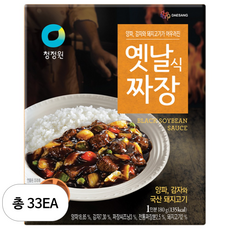 청정원 옛날식짜장, 180g, 33개