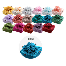 아우룸 포장 예단 명절 보자기 중 (88*88), 3개, 북청색