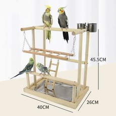 새 앵무새 playstands 물 컵 장난감 트레이 새 스윙 등반 교수형 사다리 다리 나무 cockatiel perches 놀이터, 스타일 6, 1개