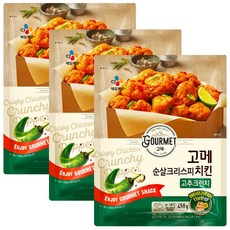 CJ 고메 순살치킨 고추크런치 450g, 3개