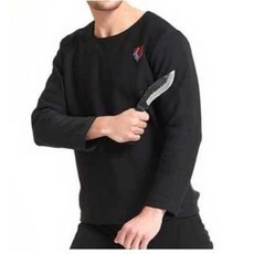 호신용방검복 경량 방검내의 전신가드 내복 보호구, L 검은색 긴팔, 1개