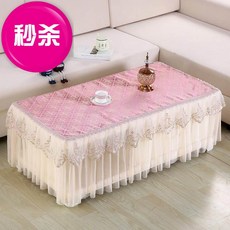 아바니샵 거실협탁 티테이블 식탁의자받침 대 블레이 N레이스 퀼트 멀티 덥는천 네건 TV거실장 메탈선반소품보관 먼지방지, 와이드 90 *롱 160 *하이 40, 가다니 복합 겹 면레이스 타입