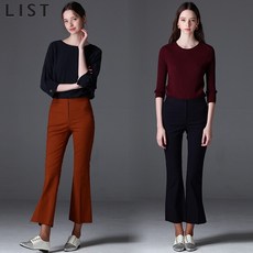 리스트 완벽핏 세미플레어 사이드 슬릿 팬츠
