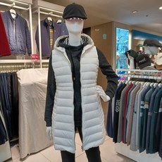 임페리얼골프 겨울 여성 롱기장 후드 구스다운 베스트 -pt