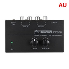 레벨 볼륨 조절 이 PP500 포노 프리앰프 프리앰프 RCA 입력 출력 비닐 턴테이블용 1 4" TRS 인터페이스, AU plug