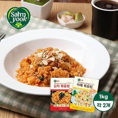 삼육 비건 가마솥직화 야채볶음밥 (2kg) +김치볶음밥 (2Kg) 즉석 냉동 비건 볶음밥