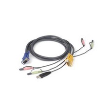 IOGEAR Micro-Lite Bonded All-in-One USB KVM 케이블 6 Feet G2L5302U IO, 상세내용참조