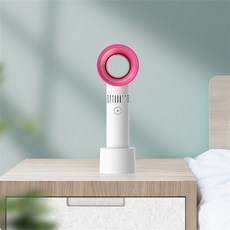 꽃소담 강력한 바람 풍부한 배터리 휴대용 미니 선풍기 제트팬 M324, 화이트