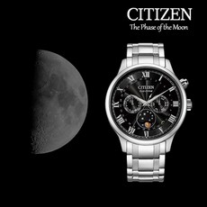 시티즌 CITIZEN 에코드라이브 신형 문페이즈 남자 남성 메탈 패션 손목시계 AP1050-81E