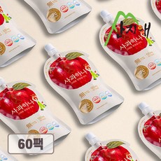 산지애 사과원액주스 60팩 사과즙 100% 착즙 NFC, 120ml, 60개