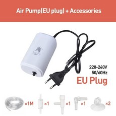 240V 탱크 미니 110V 3W 공기 펌프 압축기 수족관 220V 산소 사일런트 물고기 울트라, 8cmx4cmx4.5cm, Air Pump Set1 EU