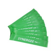Synergee 10팩 미니 밴드 저항 루프 운동 그린 미디엄, c) 그린 10팩