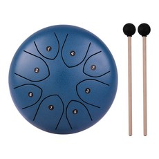 331418 / 8 Inch 8-Tone Steel Tongue Drum Hand Pan Drum Percussion Instrument for Kids with Drum Mall