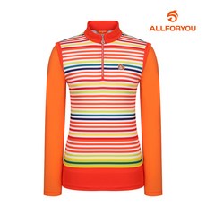 [올포유]여성 줄무늬 반집업 티셔츠 AWTHI5108-301_G