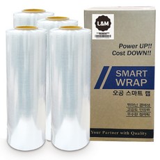 엘앤엠 기능성 스트레치필름 공업용, 15mic x 500mm x 350m, 4개입