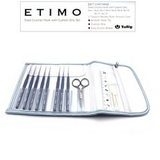 조이 [튤립 TLS-002]에티모블루 레이스코바늘세트(실버가위) 코바늘