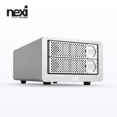 넥시 NX767 USB3.0 2베이 RAID 데이터 스토리지/NX-802RU30/SATA 2.5형 3.5형 SSD HDD 지원/5Gbps 속도