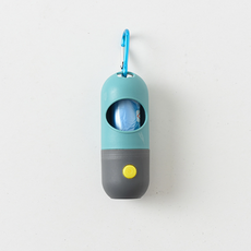 디바인 LED 강아지 배변봉투 똥츄 케이스 배변봉투포함, 1개, 1개, 블루