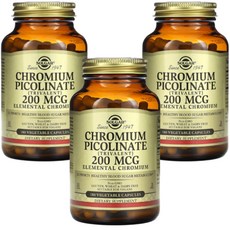 Solgar Chromium Picolinate 크롬 피콜리네이트 200mcg 180정 3개