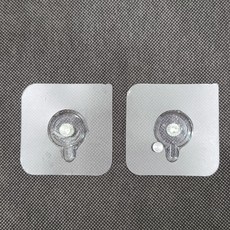 무타공 못없이 벽에 사진 액자 걸기 액자거는법 대리석 유리 벽걸이 고리 2p, 2개, 투명