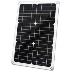 태양광 배터리충전기 차량 전기차 차박 태양광패널, 블랙 25W 단결정 실리콘 - OBD, 1개