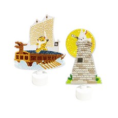  보석십자수 한국 문화 유산 LED등 만들기 거북선, 30개 