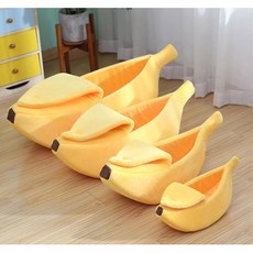 고양이 바나나집 은신처 푹신 하우스 자취방 잠자리 가정용, S, 1개
