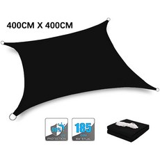 블랙 코팅 타프 캠핑 그늘막 어닝 스크린 여름 자외선차단 선쉐이드 천막 야외, BLACK 400cm x 400cm
