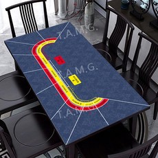 바카라 테이블 매트 깔판 고급 보드 전문가용 휴대용 성인 보드게임, 70x120cm, B 바카라, 1개