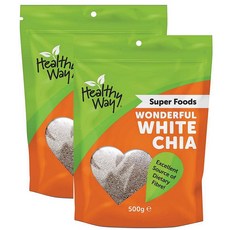 호주 헬씨웨이 Healthy Way 블리스풀 화이트 치아씨드 500g 2팩, 2개